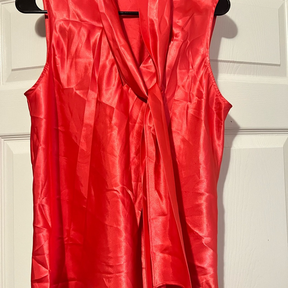 Elegant Red Sleeveless Top